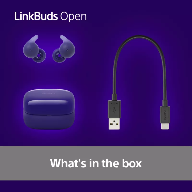 Sony LinkBuds Open WFL910V słuchawki/zestaw słuchawkowy Bezprzewodowe Douszne Połączenia/Muzyka Bluetooth Fioletowy