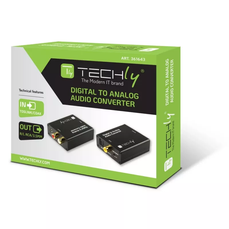 Techly IDATA SPDIF-9 konwerter audio Czarny