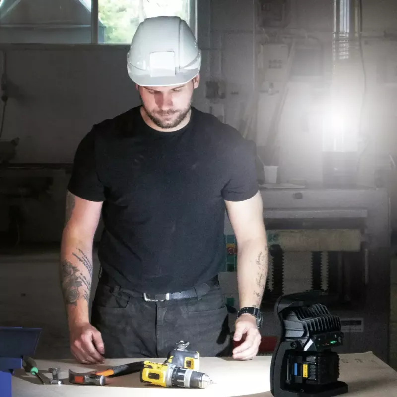 Moduł przyłączeniowy SCANGRIP do BOSCH/Ampshare 18 V/20 V, czarny, 110,1×76,1 mm, 100 g