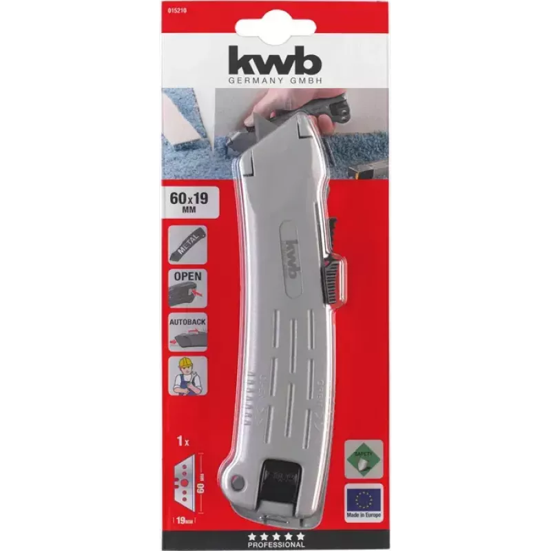 Nóż uniwersalny KWB 015210 173 mm długości 6 cm ostrze 1,9 cm szerokości
