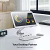 Techly 8-w-1 USB-C Hub stacja dokująca stojak na tablet, Stojak na tablet, Srebrny, Aluminium, 360°, USB 3.2 Gen 1 (3.1 Gen 1) Type-C, 5000 Mbit/s