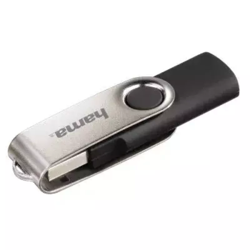 Pendrive Hama 16 GB USB 2.0 USB Type-A Czarny, Srebrny