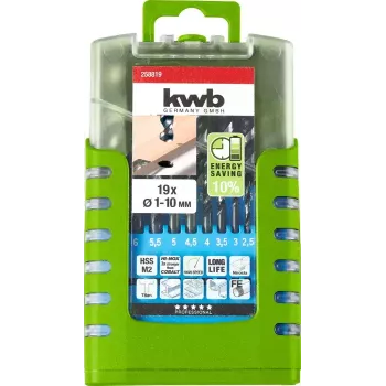 Zestaw wierteł KWB 258819 19 szt. Obrót w prawo