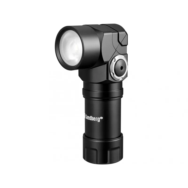 Sandberg Headlamp 500 Duo, Opaska na głowę z latarką, Czarny, Aluminium, IP44, LED, 25 lm