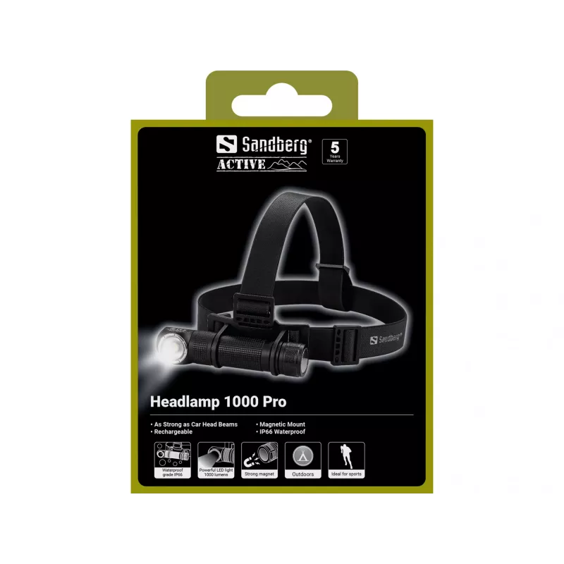 Latarka czołowa Sandberg Headlamp 1000 Pro