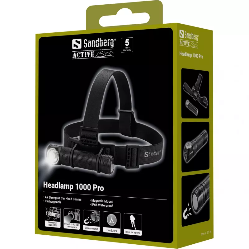 Latarka czołowa Sandberg Headlamp 1000 Pro
