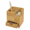 Uchwyt na długopisy i ołówki WEDO 61 1707 z bambusa — 103×103×117 mm