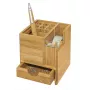 Uchwyt na długopisy i ołówki WEDO 61 1707 z bambusa — 103×103×117 mm