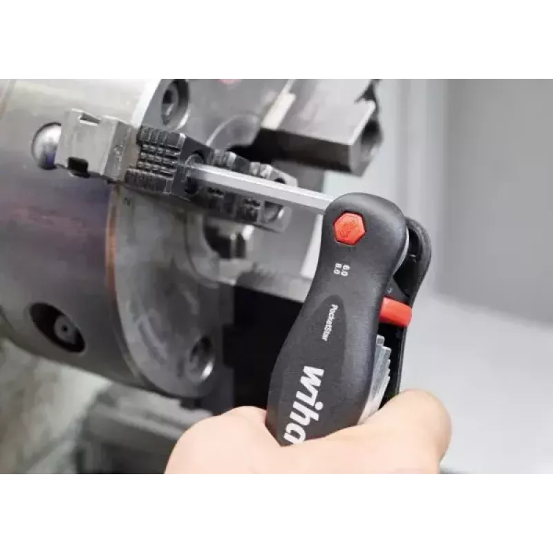 Składany zestaw kluczy Torx Wiha 25128 — 7 szt. (T7–T25), czarno-zielony, 104 g