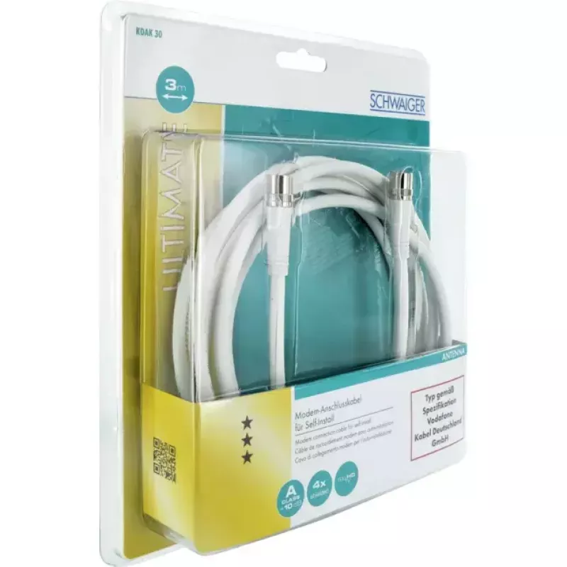Kabel koncentryczny Schwaiger KDAK30 532 3m F biały