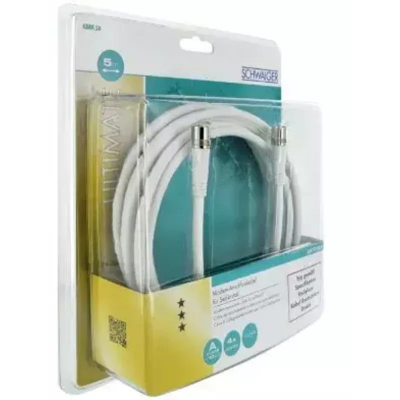 Kabel koncentryczny Schwaiger KDAK50532 5 m F Biały