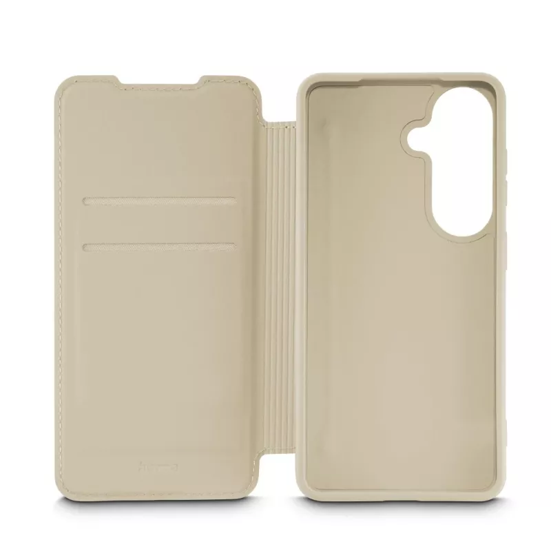 Etui z klapką HAMA Fantastic Feel do Samsung Galaxy S26, 16 cm (6,3 cala), beżowe, 2 kieszenie na karty