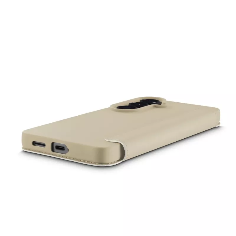 Etui z klapką HAMA Fantastic Feel do Samsung Galaxy S26, 16 cm (6,3 cala), beżowe, 2 kieszenie na karty