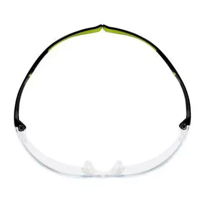 Okulary ochronne 3M SF4000CC1 — plastikowe okulary ochronne, przezroczyste soczewki, czarny/zielony