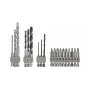 Zestaw wierteł Bosch 2609256989, 19 sztuk — do betonu, metalu, drewna, wykończenie stal nierdzewna