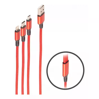 Kabel USB ShiverPeaks BS14-50070 1.2 m USB A USB C Micro-USB B Czarny