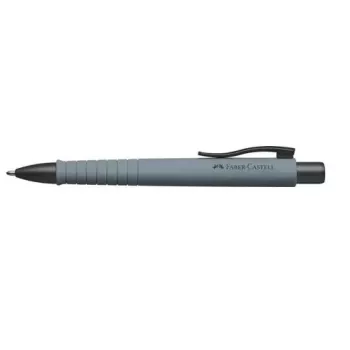 Długopis a.w. Faber-Castell 241188 — wysuwany z klipsem, niebieski tusz, szary korpus, końcówka extra gruba, 1 szt.