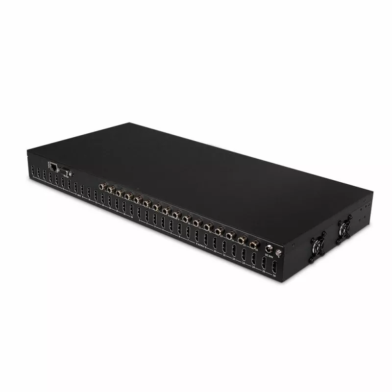 Lindy 16x16 HDMI 4K60 Matrix, HDMI, HDMI, 3,5 mm, 3840 x 2160 pikseli, Czarny, Metal