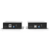 Lindy 300m Fibre Optic HDMI 4K60 i USB KVM Extender, Nadajnik i odbiornik, Przewodowy, 300 m, 3840 x 2160 pikseli, Czarny, Metal