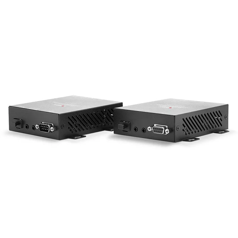 Lindy 300m Fibre Optic HDMI 4K60 i USB KVM Extender, Nadajnik i odbiornik, Przewodowy, 300 m, 3840 x 2160 pikseli, Czarny, Metal