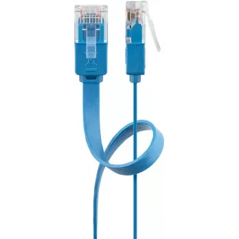 Płaski kabel krosowy Goobay CAT 6 2m U/UTP niebieski
