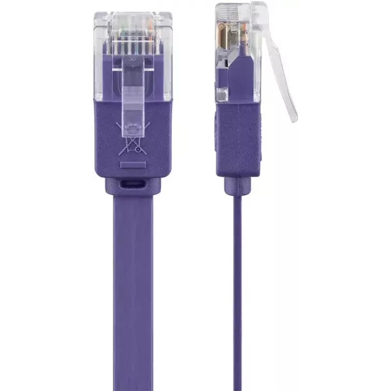 Płaski kabel krosowy Goobay CAT 6 2m U/UTP fioletowy