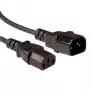 Przewód zasilający ACT Powercord LSZH C13 - C14 czarny 3 m