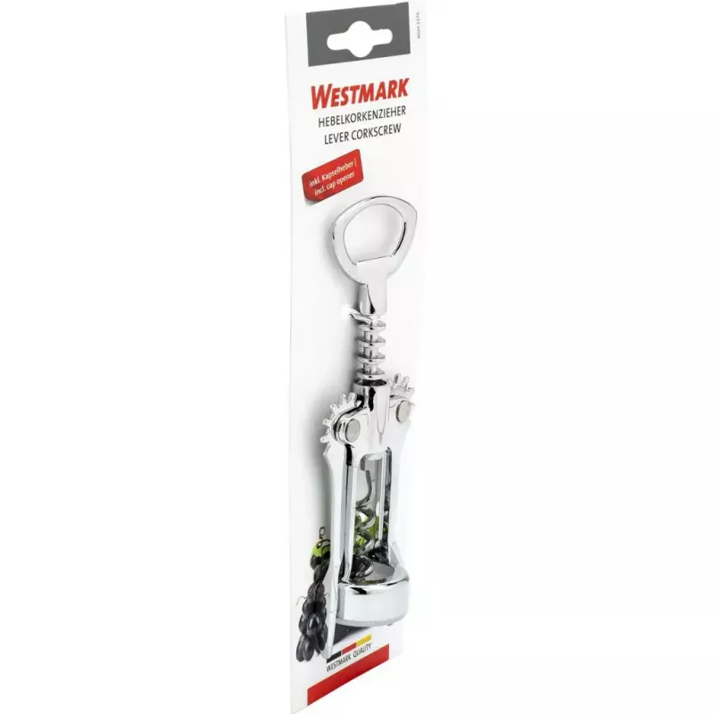 Korkociąg Westmark 60202270 podstawowy korkociąg, stal, 173×63×37 mm