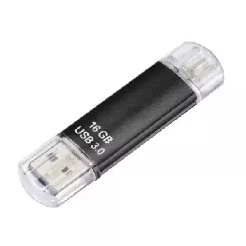 Hama Laeta Twin, 16GB pamięć USB USB Type-A / Micro-USB 3.2 Gen 1 (3.1 Gen 1) Czarny