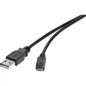 Kabel USB Renkforce RF-4463076 0.3 m USB A Micro-USB B Czarny