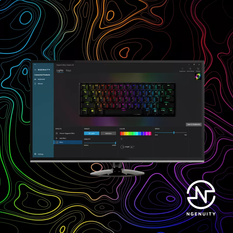 HyperX Alloy Origins 60 - Mechaniczna klawiatura gamingowa - HX czerwony