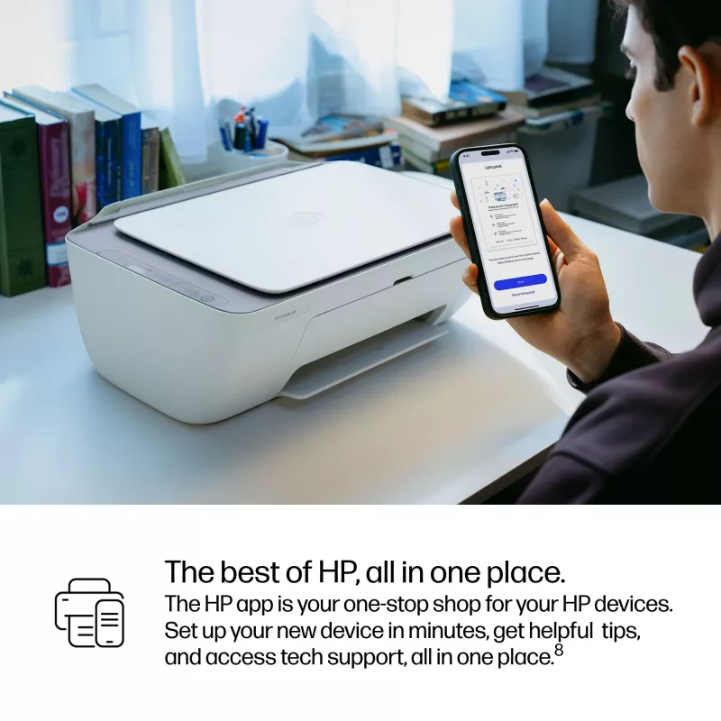 HP DeskJet 2922 Wireless All-in-One Color Printer, Thermal inkjet, Colour printing, 4800 x 1200 DPI, Colour copying, A4, biały