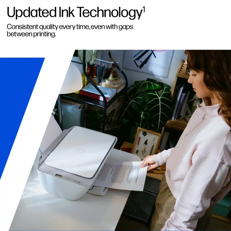 HP DeskJet 2922 Wireless All-in-One Color Printer, Thermal inkjet, Colour printing, 4800 x 1200 DPI, Colour copying, A4, biały