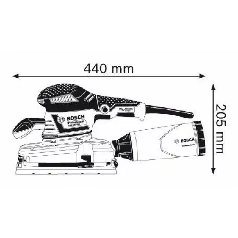Bosch GSS 280 AVE Professional szlifierka oscylacyjna 11 000 obr./min 22 000 OPM