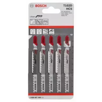Brzytwa do wyrzynarki Bosch T 102 D do profili z tworzywa sztucznego, rozstaw zębów 4 mm