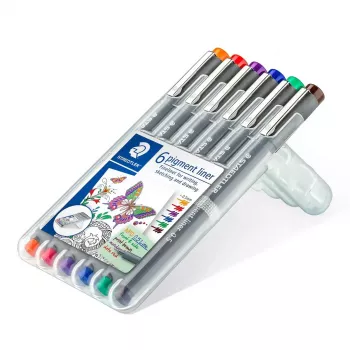 Staedtler Pigment Liner 308 cienkopisy, 0,5 mm, etui 6 szt.