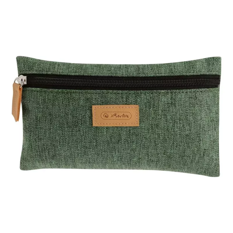 Miękki piórnik Herlitz GREENline Poliester Zielony Szary 210x15x123 mm