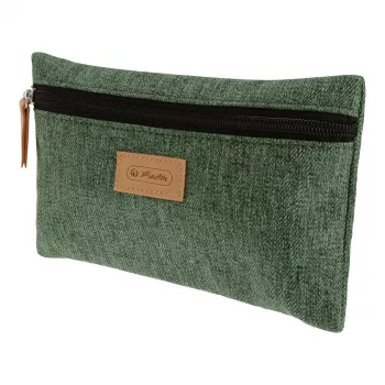 Miękki piórnik Herlitz GREENline Poliester Zielony Szary 210x15x123 mm