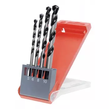 Zestaw wierteł KWB 44800 — 4 szt., rozmiary 5, 6, 8, 10 mm, obrót w prawo