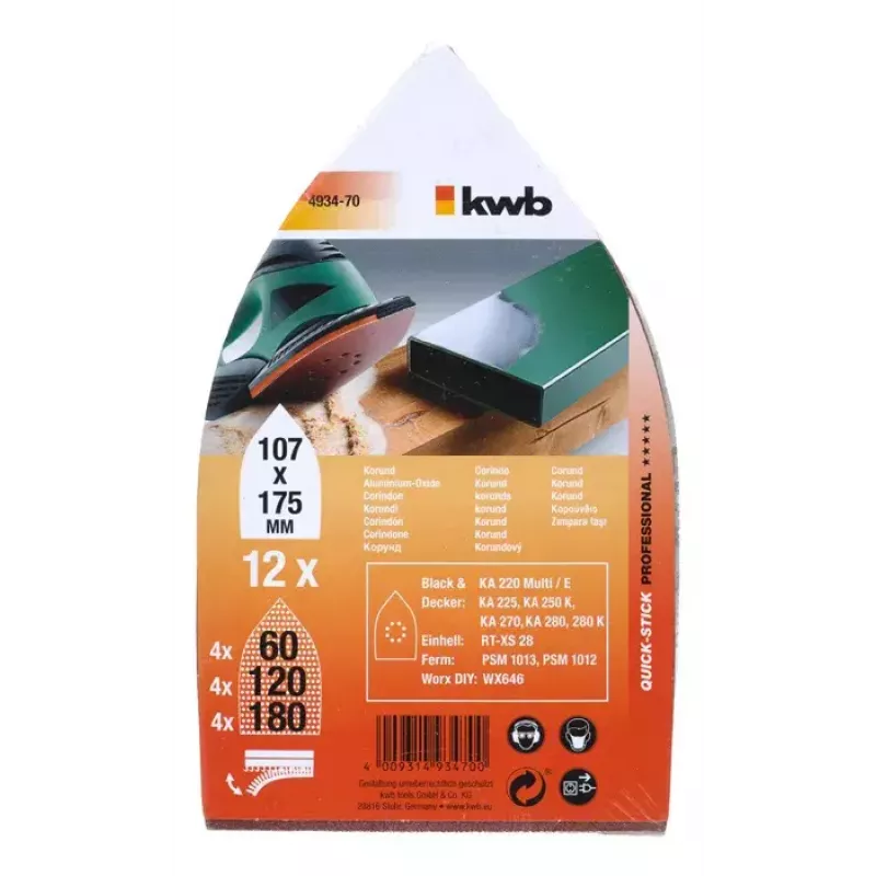 Krążek ścierny KWB 493470 12 szt.