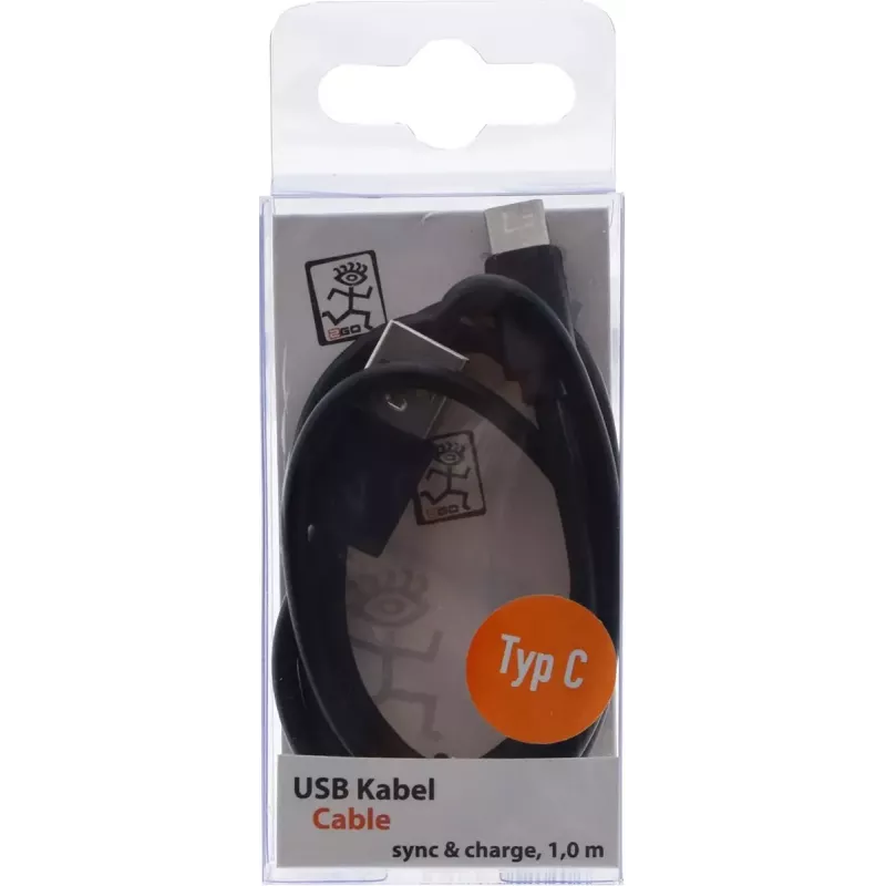 Kabel USB 2GO 795782 1m USB B USB C Czarny USB 3.2 Gen 1