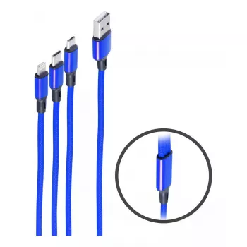 Kabel USB ShiverPeaks BS14-50071 1,2 m USB A/USB C na Micro-USB B niebieski