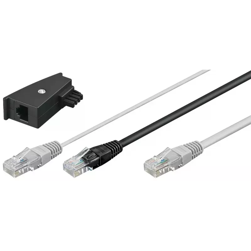Kabel sieciowy Goobay 95286 3m U/FTP (STP) Czarny Szary