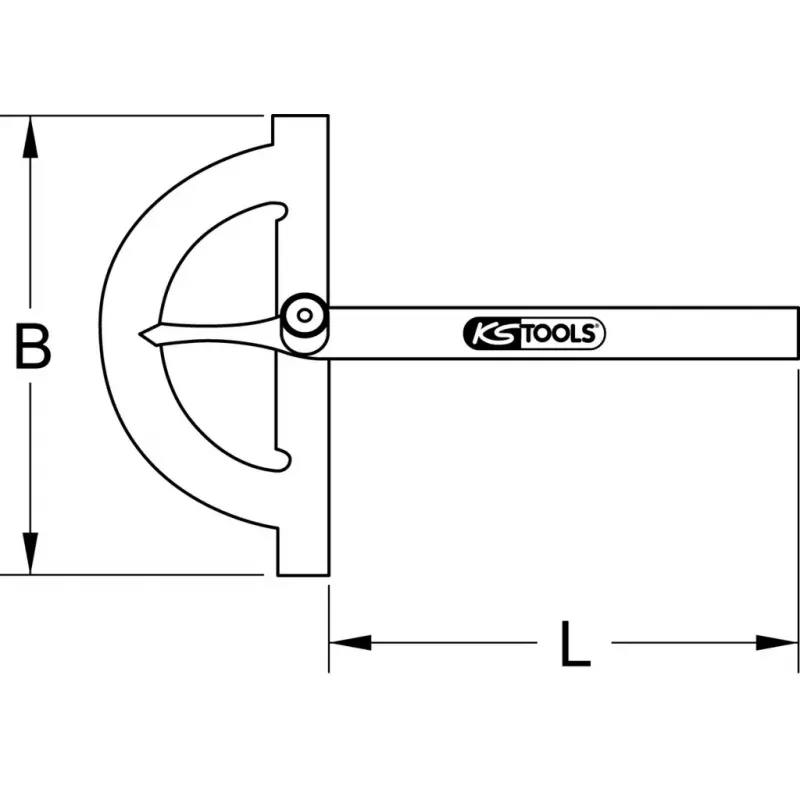 Kątomierz KS Tools 300.0642 Waga 300 g