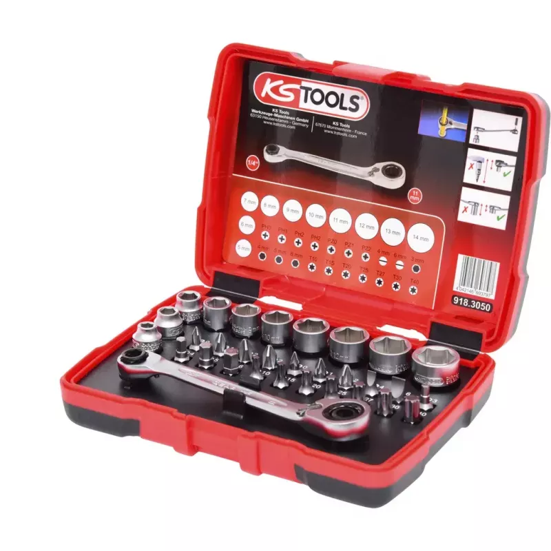 Zestaw nasadowy KS Tools 918.3050 31 końcówek stal chromowo-wanadowa