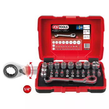 Zestaw nasadowy KS Tools 918.3050 31 końcówek stal chromowo-wanadowa