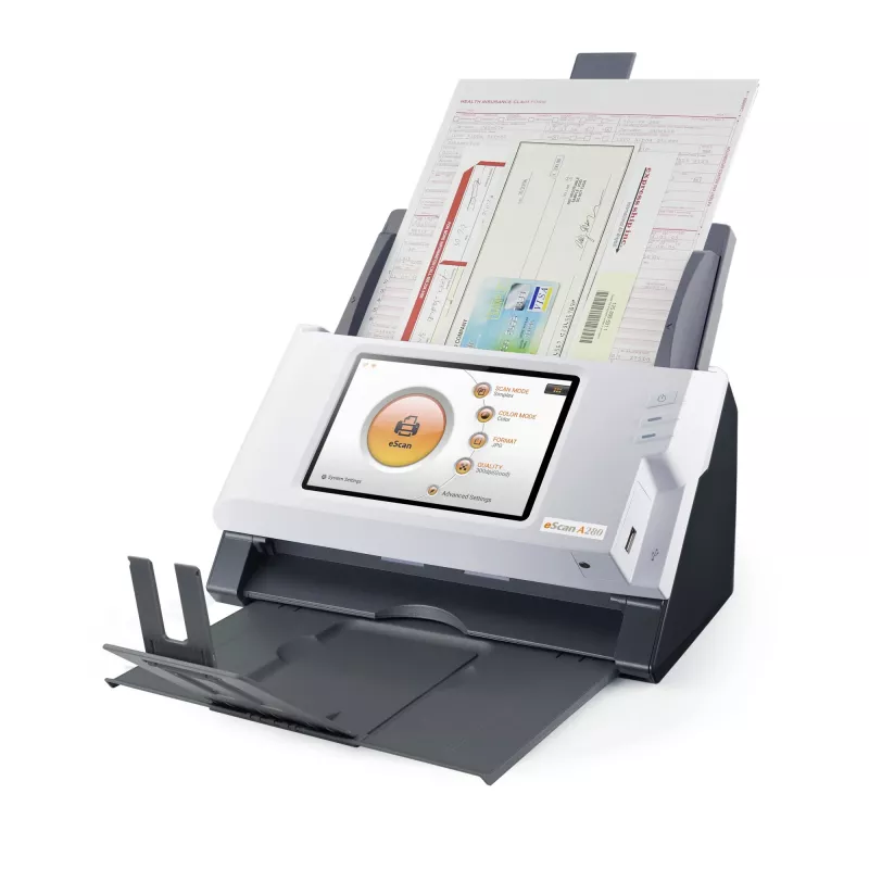 Plustek eScan A280 Essential skaner ADF 600 x 600 DPI A4 Czarny, Biały