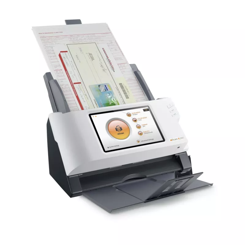 Plustek eScan A280 Essential skaner ADF 600 x 600 DPI A4 Czarny, Biały