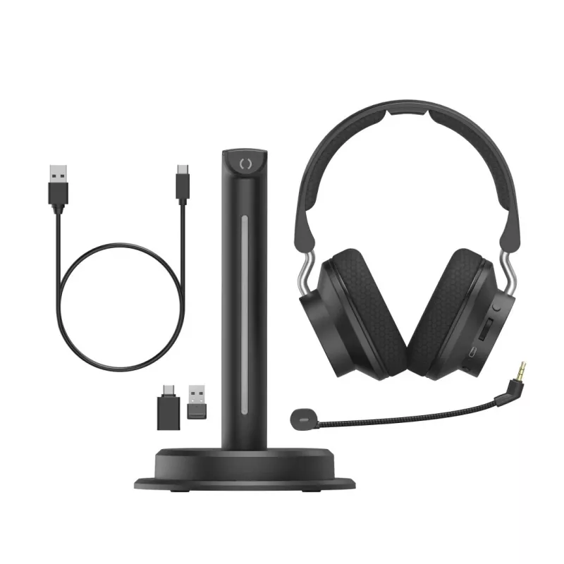 Hama BT-900 Zestaw słuchawkowy Przewodowy i bezprzewodowy Nagłowny Biuro/Call center USB Type-C Bluetooth Stacja ładująca Czarny