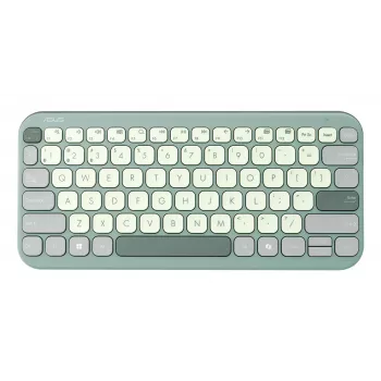 Bezprzewodowa klawiatura Bluetooth 75% ASUS Marshmallow KW100 — układ QWERTZ, przełączniki nożycowe, zielona, do domu